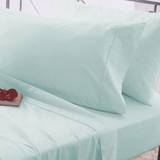 Cotton Bed Sheets Belledorm 200 Thread Count Bed Sheet Blue (269x178cm)