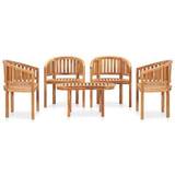 Wood Outdoor Lounge Sets Garden & Outdoor Furniture vidaXL 3059963 Outdoor Lounge Set, 1 Table incl. 4 Chairs