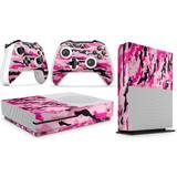 Xbox One Bundle Decal Stickers giZmoZ n gadgetZ Xbox One X Console Skin Decal Sticker + 2 Controller Skins - Pink Camo
