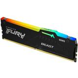 DDR5 RAM Memory Kingston Fury Beast Black RGB DDR5 6000MHz 16GB (KF560C40BBA-16)