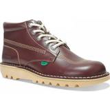 Red Boots Kickers Kick Hi Core Leather - Dark Red