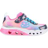 Fabric Children's Shoes Skechers Girl's Flutter Heart Lights Simply Love - Navy/Pink/Multi