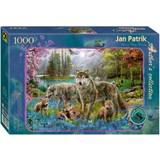Step Puzzle Jigsaw Puzzles Step Puzzle Spring Wolf Family 1000 Pieces