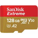 Memory Cards & USB Flash Drives SanDisk Extreme microSDXC Class 10 UHS-I U3 V30 A2 190/90MB/s 128GB +SD Adapter