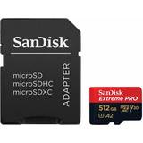 SanDisk 512 GB Memory Cards SanDisk Extreme Pro microSDXC Class 10 UHS-I U3 V30 A2 200/140MB/s 512GB