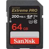 Sandisk extreme pro 64gb SanDisk Extreme Pro SDXC Class 10 UHS-I U3 V30 200/90MB/s 64GB