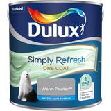 Dulux Plaster Paint Dulux Simply Refresh One Coat Ceiling Paint, Wall Paint Warm Pewter 2.5L