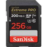 256 GB Memory Cards & USB Flash Drives SanDisk Extreme Pro SDXC Class 10 UHS-I U3 V30 200/140MB/s 256GB