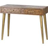 Pines Console Tables Hill Interiors Havana Gold Console Table 40x100cm