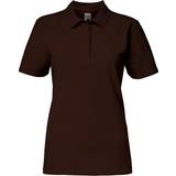 Brown - Women Polo Shirts Gildan Softstyle Short Sleeve Double Pique Polo Shirt W - Dark Chocolate