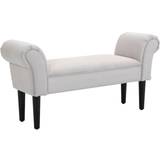 Black Settee Benches Homcom Bed End Side Settee Bench 102x51cm