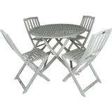 Wood Patio Dining Sets Garden & Outdoor Furniture Charles Bentley GLGFACDIN04 Patio Dining Set, 1 Table incl. 4 Chairs