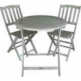 Foldable Bistro Sets Garden & Outdoor Furniture Charles Bentley GLGFACBIST Bistro Set, 1 Table incl. 2 Chairs