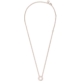 Pandora Logo Pavé Circle Collier Necklace - Rose Gold/Transparent