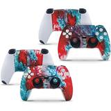 Controller Decal Stickers giZmoZ n gadgetZ PS5 2 x Controller Skins Full Wrap Vinyl Sticker - Color Explosion