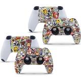 PlayStation 5 Controller Decal Stickers giZmoZ n gadgetZ PS5 2 x Controller Skins Full Wrap Vinyl Sticker - Stickerbomb