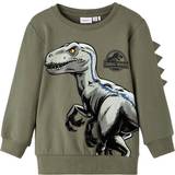 Organic Cotton Sweatshirts Children's Clothing Name It Jairi Jurassic Sweatshirt - Beetle (13205225)