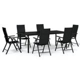 vidaXL 3099105 Patio Dining Set, 1 Table incl. 6 Chairs