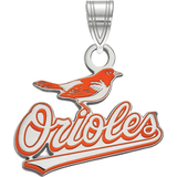 LogoArt Baltimore Orioles Pendant - Silver/Orange/White
