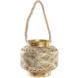 Gold Lanterns Dkd Home Decor Aged finish Crystal Golden Metal (26,5 x 26,5 x 22 cm) Lantern