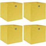 vidaXL 4 pcs Yellow 32x32x32 cm Fabric Storage Box