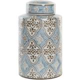 Dkd Home Decor Porcelain Beige Blue Arab (18 x 18 x 30 cm) Vase
