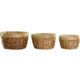 With Handle Baskets Dkd Home Decor set Bambu Tropiskt (40 x 40 x 23 cm) Basket