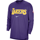 Nike Men's Purple Los Angeles Lakers 75th Anniversary Pregame Shooting Performance Raglan Long Sleeve T-shirt