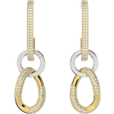 Swarovski Dextera Drop Earrings - Gold/Silver/Transparent