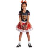 Jerry Leigh Girls Youth Chicago Bears Tutu Tailgate Game Day V-Neck Costume Navy