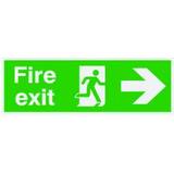 Fishing Lures & Baits Safety Sign Niteglo Fire Exit Running Man Arrow Right 150x450mm PVC