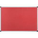 Bulletin Boards Bi-Office Aluminium Trim Felt Noticeboard 1200x900mm Red