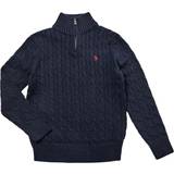 Blue Knitted Sweaters Polo Ralph Lauren Kid's Half-Zip Knit Sweater - Navy