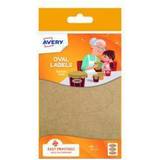 Brown Label Avery Oval Kraft Labels Brown (18 Pack) OVKR18.UK