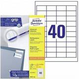 Avery Avery-Zweckform 3657-200 Labels 48.5 x 25.4 mm Paper White 8800 pc(s) Permanent All-purpose labels 220 Sheet A4