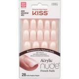Oval False Nails & Nail Decorations Kiss Salon Acrylic Nude French Nails 28-pack