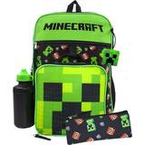 Minecraft School Bags Minecraft TNT Creeper Backpack Set - Black/Green