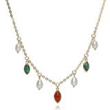 Gemondo ECFEWâ¢ Creator Dyed Carnelian Necklace - Silver/Pearls/Multicolour