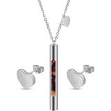 Silver Jewellery Sets Victoria's Candy Your Heart Set - Silver/Orange/Black