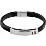 Tommy Hilfiger Magnetic Braided Leather Bracelet - Silver/Black