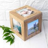 Treat Gifts Personalised Oak Friends Cube Keepsake Photo Frame 11x11.5cm