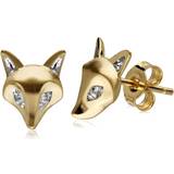 Gemondo Fox Earrings - Gold/Sapphire
