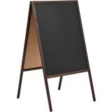 vidaXL Double-sided Blackboard Cedar Wood Free Standing 60x80 cm Notice Board