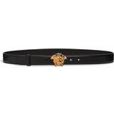 Versace La Medusa Leather Belt - Black