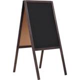 Glass Notice Boards vidaXL Double-sided Blackboard Cedar Wood Free Standing 40x60 cm Notice Board 40x60cm