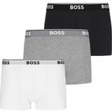 Hugo Boss Men Men's Underwear Hugo Boss Logo Waistbands Trunks 3-pack - White/Grey/Black