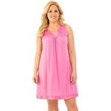 Plus Women's Exquisite Form Sleeveless Short Sleep Gown by Exquisite Form in Rose (Size 2X)