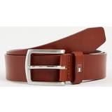 Tommy Hilfiger Men Belts Tommy Hilfiger new denton 3.5cm leather belt in dark tan-Brown