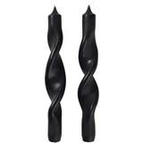Broste Copenhagen Candlesticks, Candles & Home Fragrances Broste Copenhagen Twist twisted twisted 23 cm 2-pack Simply black Candle