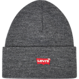 Red - Women Beanies Levi's Logo Embroidered Slouchy Beanie